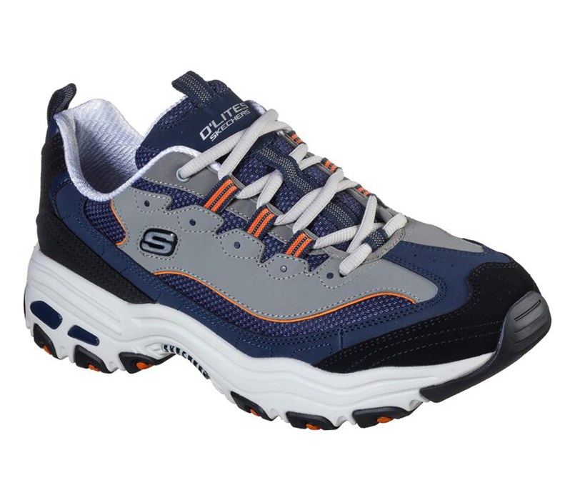 Skechers Herr Marinblå/Orange Sneakers - D'lites - Sverige (TGACJ-5682)